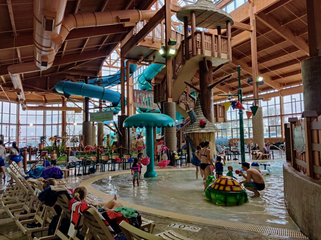 picture of an indoor water park