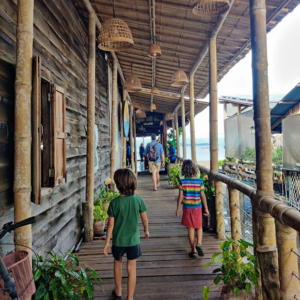 Traditional Thai wooden restaurant