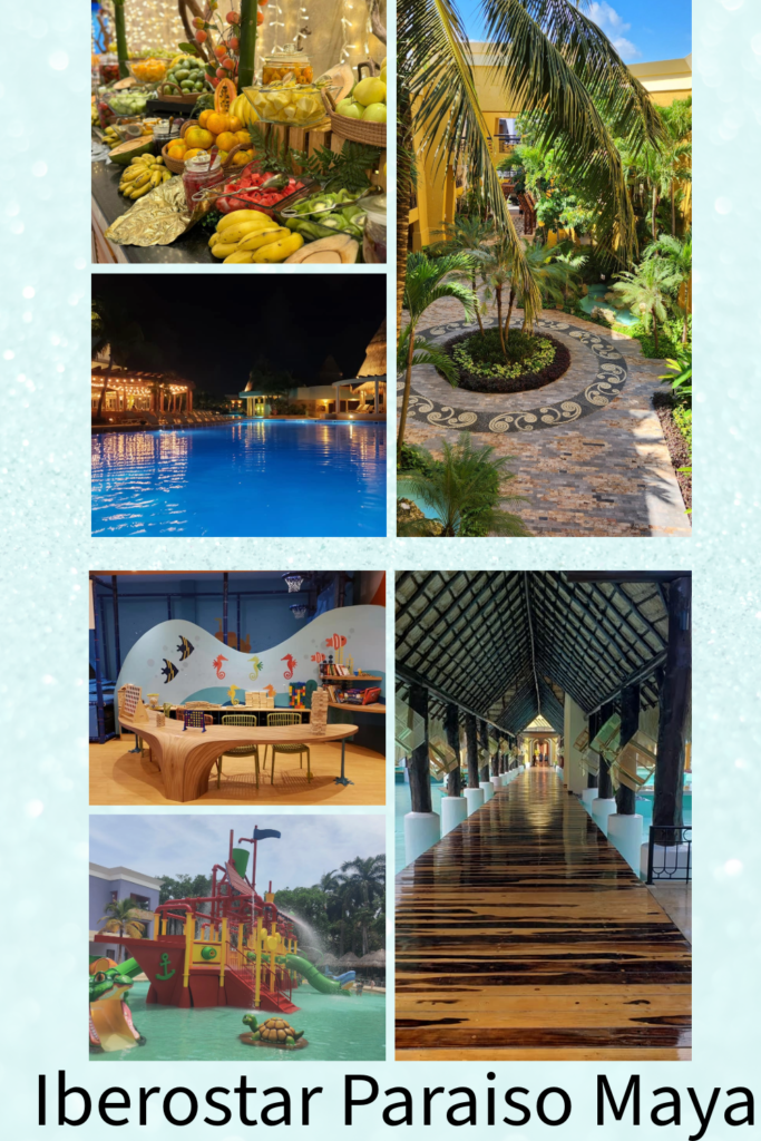 a collage of pictures depicting an all-inclusive resort