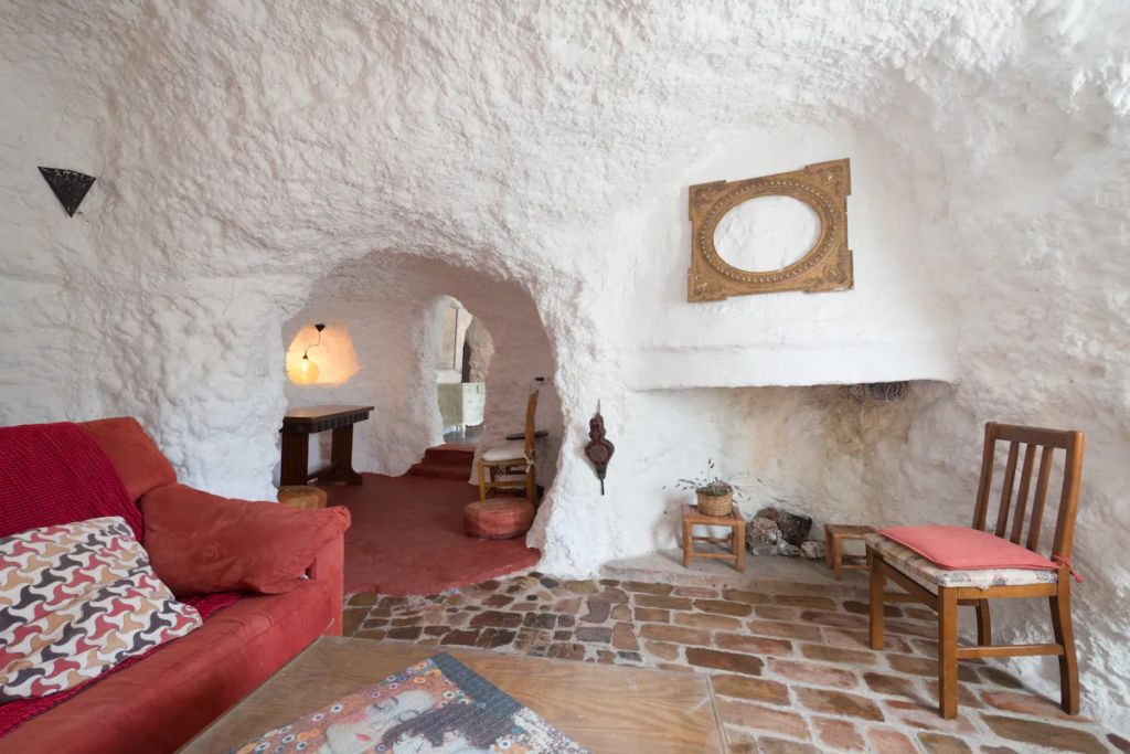 cave house living room
